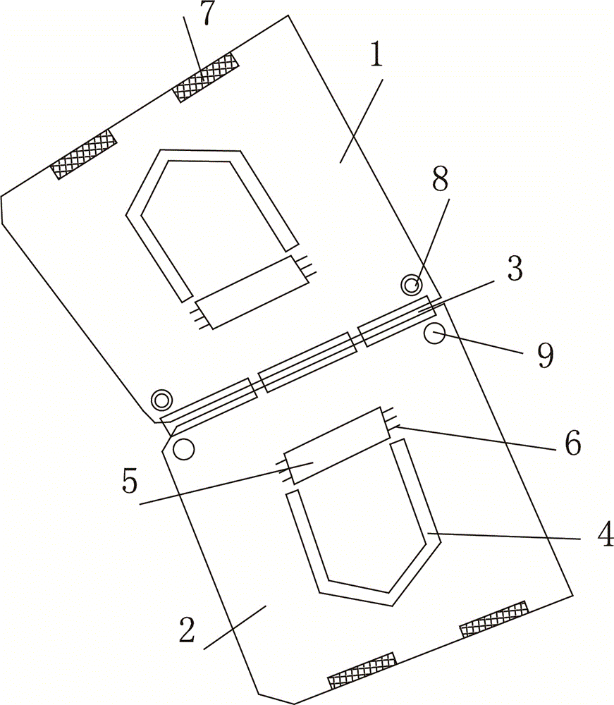 裤子门里襟插袋组合定位模板的制作方法附图